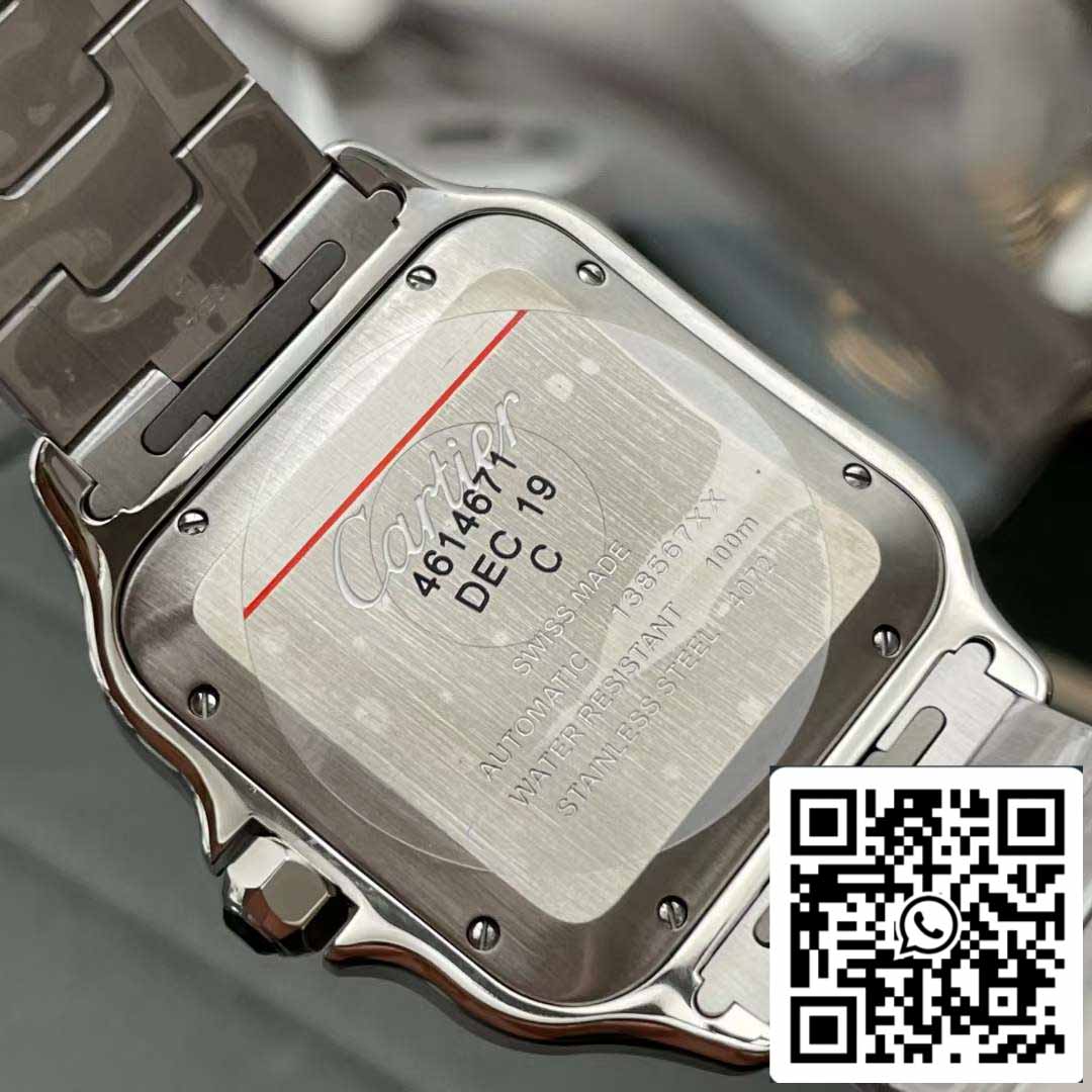 Cartier De Santos WSSA0013 2018 BV Fabbrica 1:1 edición migliore quadrante blu Swiss ETA 9015 acciaio inossidabile Smartlinks bracciale quadrante blu