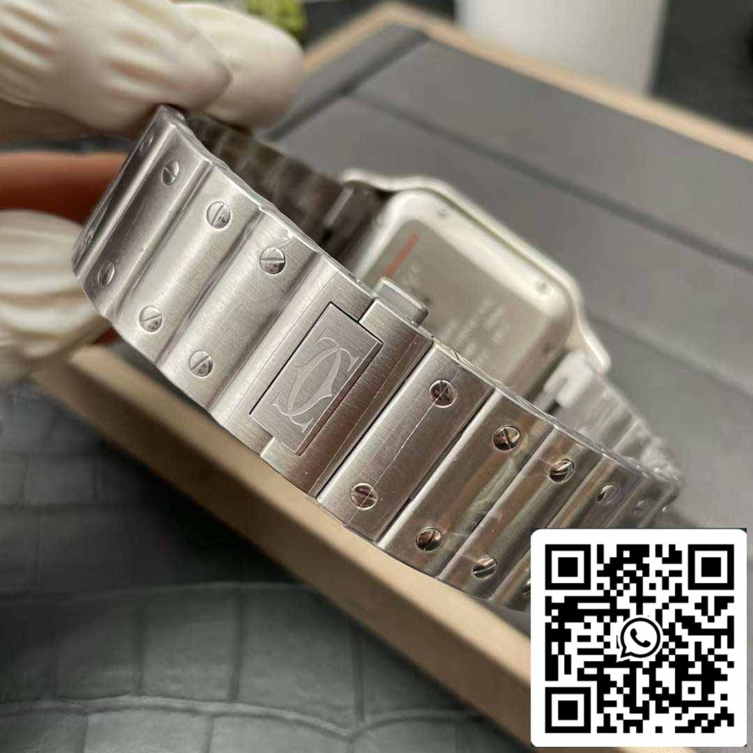 Cartier De Santos WSSA0013 2018 BV Fabbrica 1:1 edición migliore quadrante blu Swiss ETA 9015 acciaio inossidabile Smartlinks bracciale quadrante blu