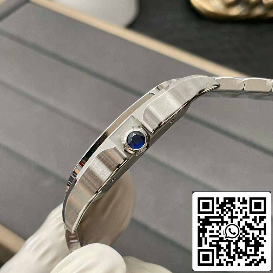Cartier De Santos WSSA0013 2018 BV Fabbrica 1:1 edición migliore quadrante blu Swiss ETA 9015 acciaio inossidabile Smartlinks bracciale quadrante blu