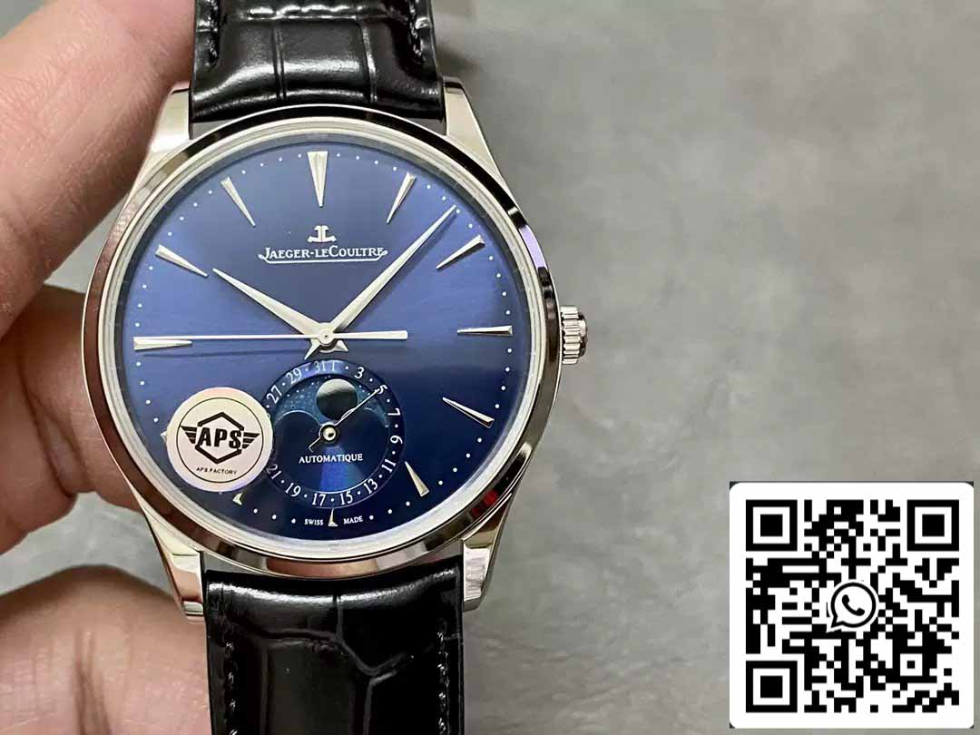 Jaeger-LeCoultre Master Ultra Thin MOON Q1368480 1:1 edizione migliore APS Fabbrica quadrante blu