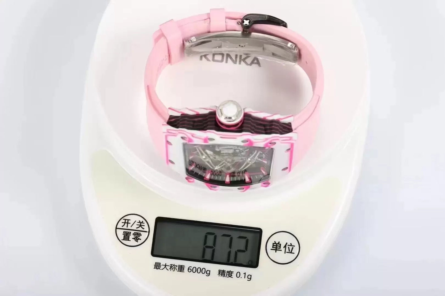 Richard Mille Bubba Watson Tourbillon RM38-02 1:1 Melhor Edição Borracha Branca Cinturino