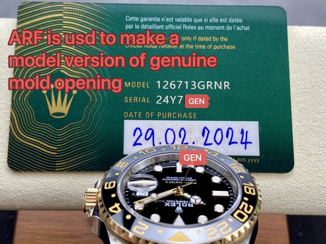 Rolex GMT Master II M126713grnr-0001 ARF Fabbrica 1:1 edizione migliore 3285 movimento Jubilee cinturino