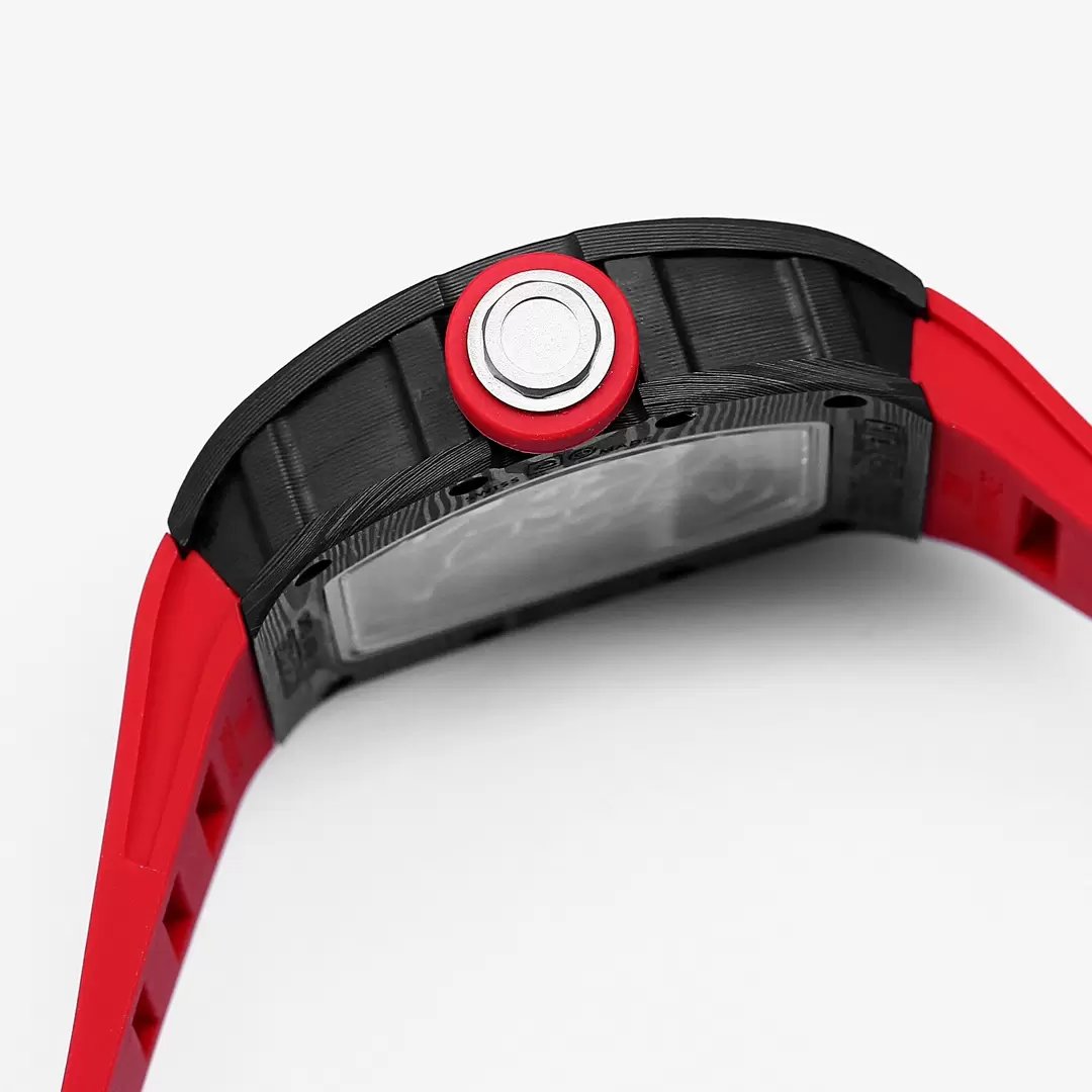 RICHARD MILLE RM055 Redesigned original 1:1 edizione migliore BBR Fabbrica 2024 Nero lunetta Red cinturino