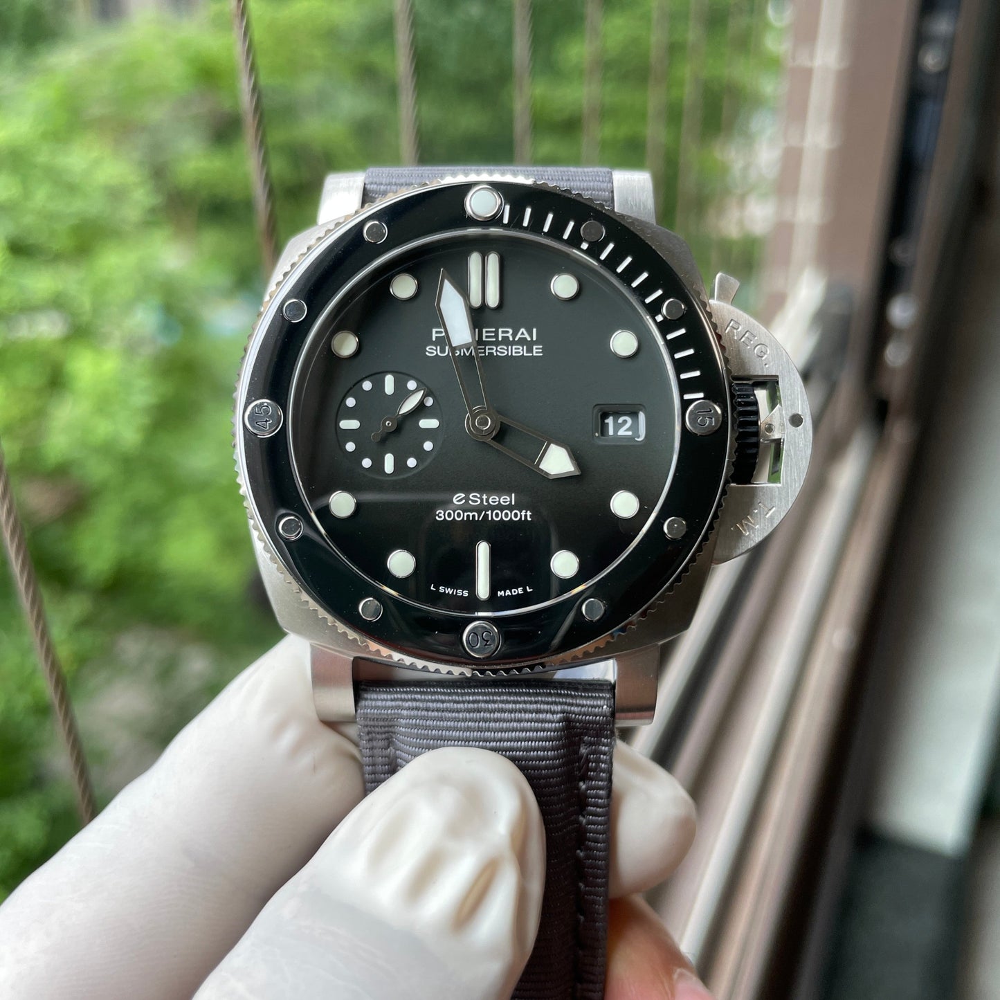 SBF Panerai Submersible PAM01288 1:1 edição melhor VS Fabbrica Quadrante cinza