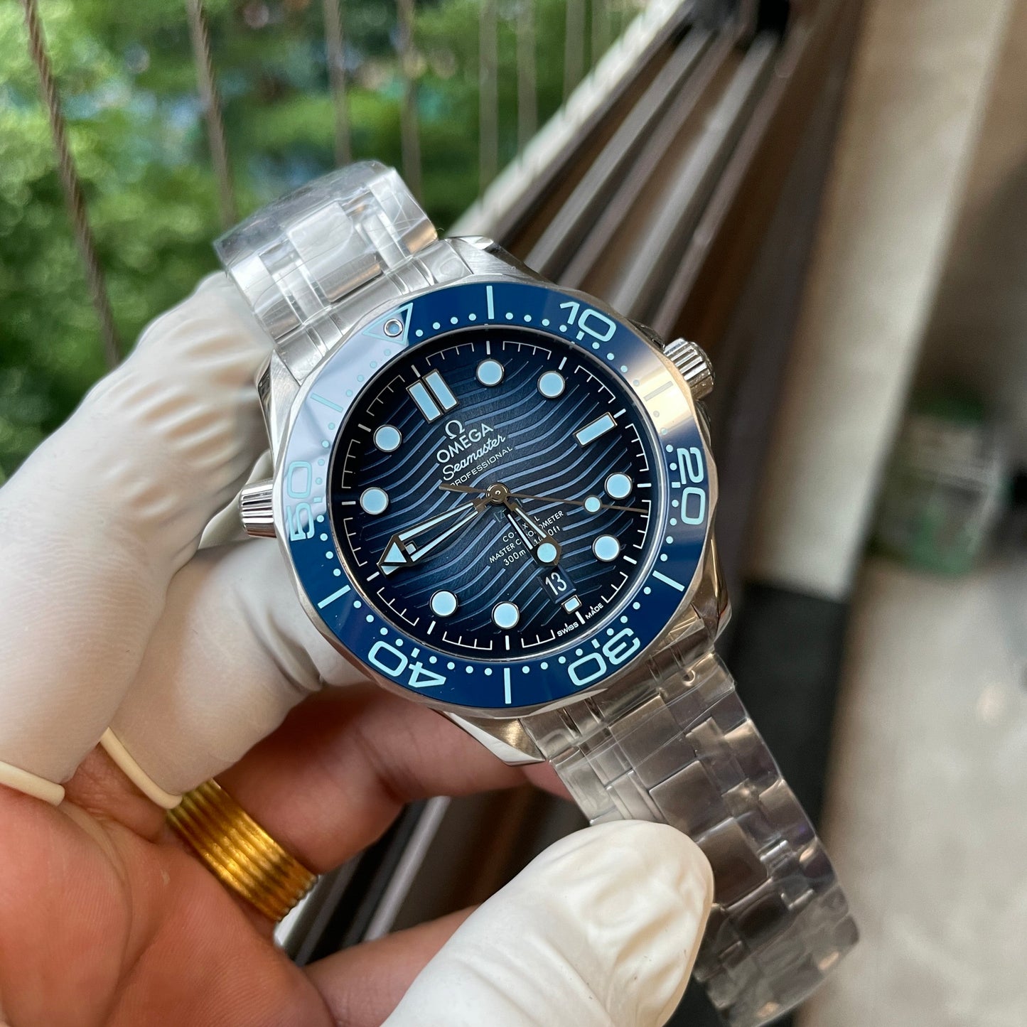 Omega Seamaster Diver 300M 210.30.42.20.03.003 Summer Blu 1:1 edição melhor VS Fabbrica quadrante azul