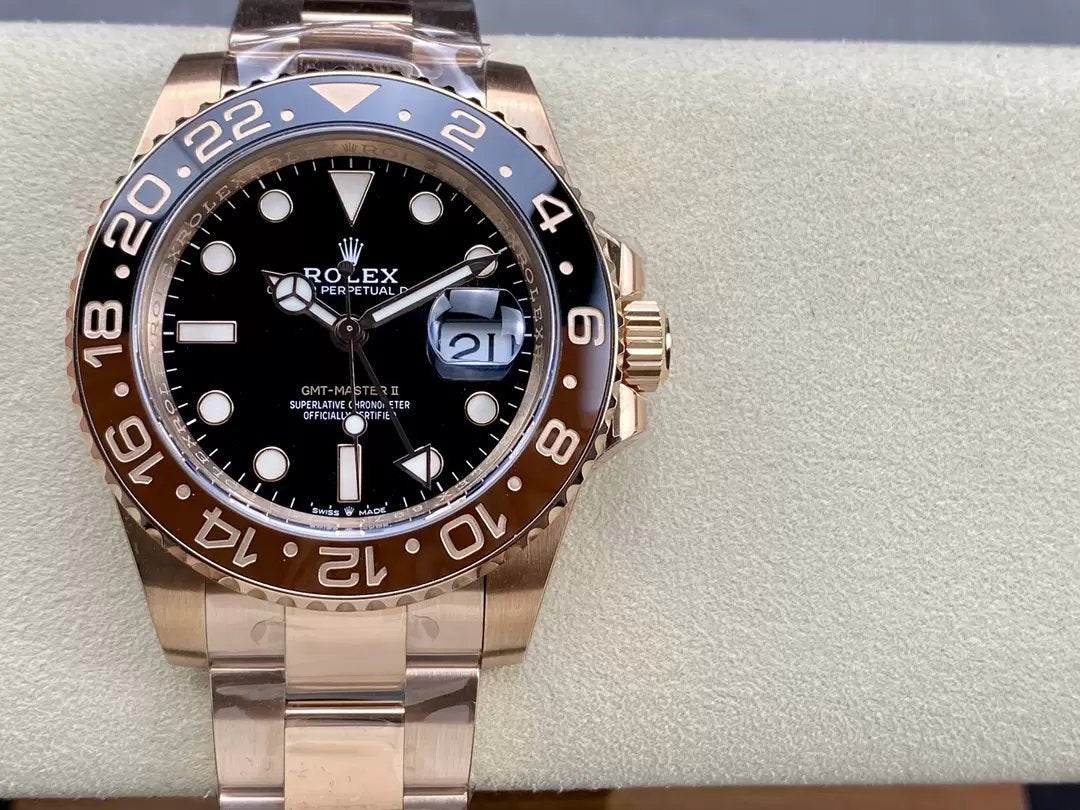 Rolex GMT Master II 126715CHNR-0001 1:1 edizione migliore C+ Fabbrica Rosa Oro