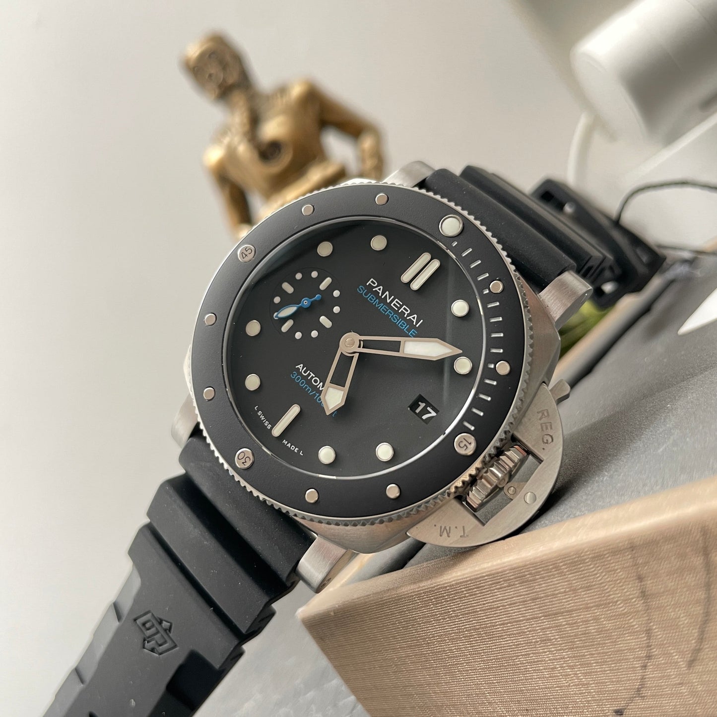 Panerai Sumergible PAM00683 1:1 edición migliore VS Fabbrica quadrante nero Swiss P9010