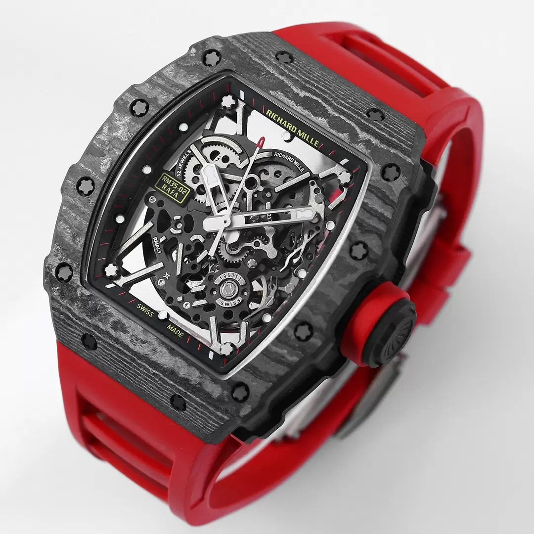 Richard Mille RM035-02 1:1 edizione migliore BBR Fabbrica NTPT Carbonio Cassa Red cinturino