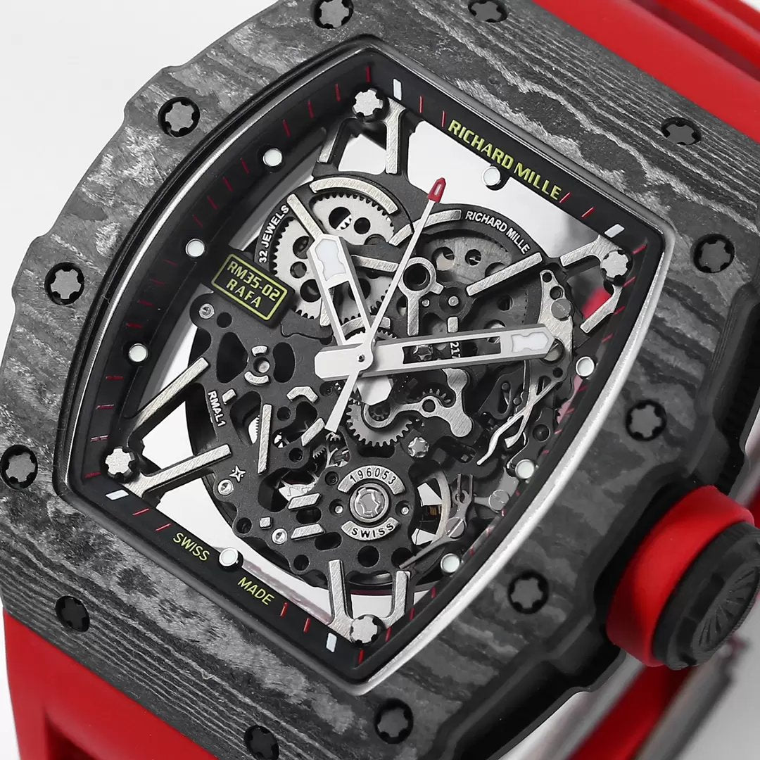 Richard Mille RM035-02 1:1 edizione migliore BBR Fabbrica NTPT Carbonio Cassa Red cinturino