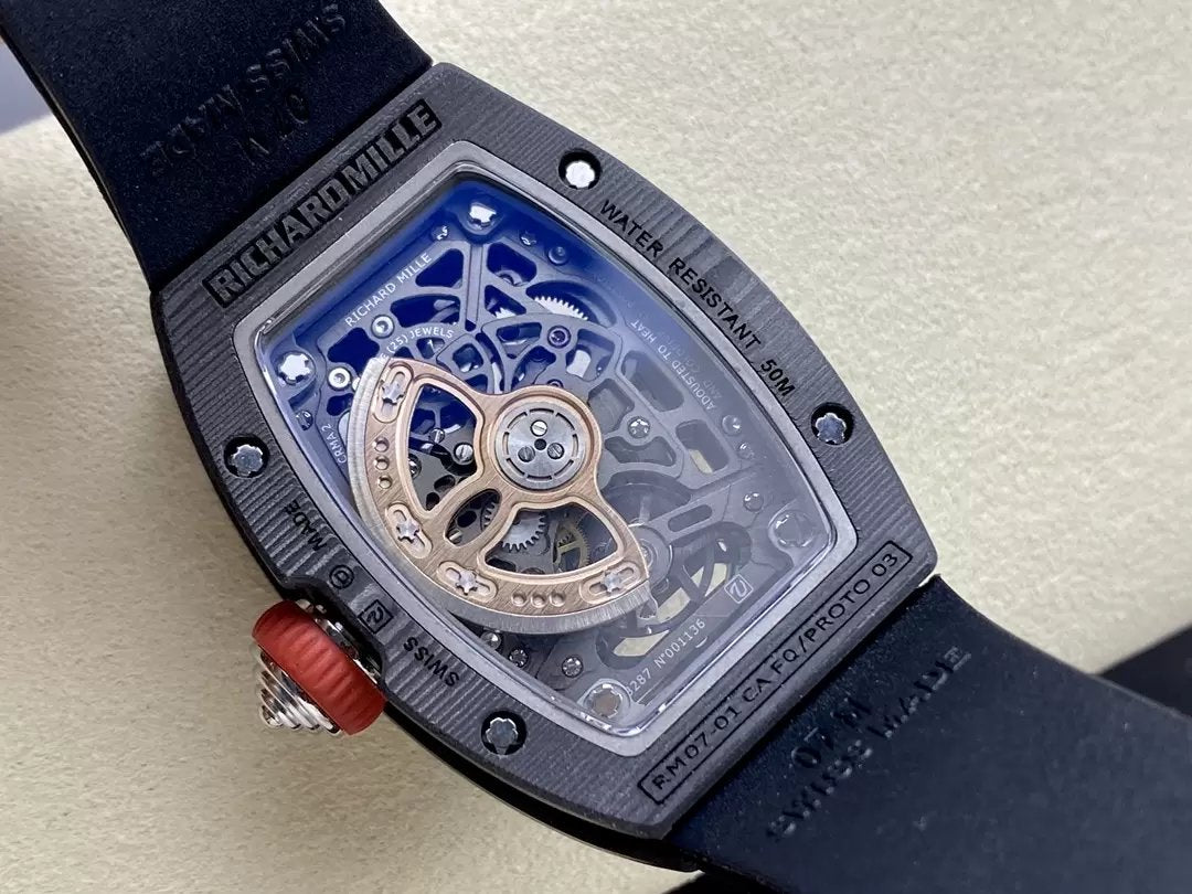 Richard Mille RM 07 RM007 Carbonio NTPT Cassa 1:1 edizione migliore G+ Fabbrica