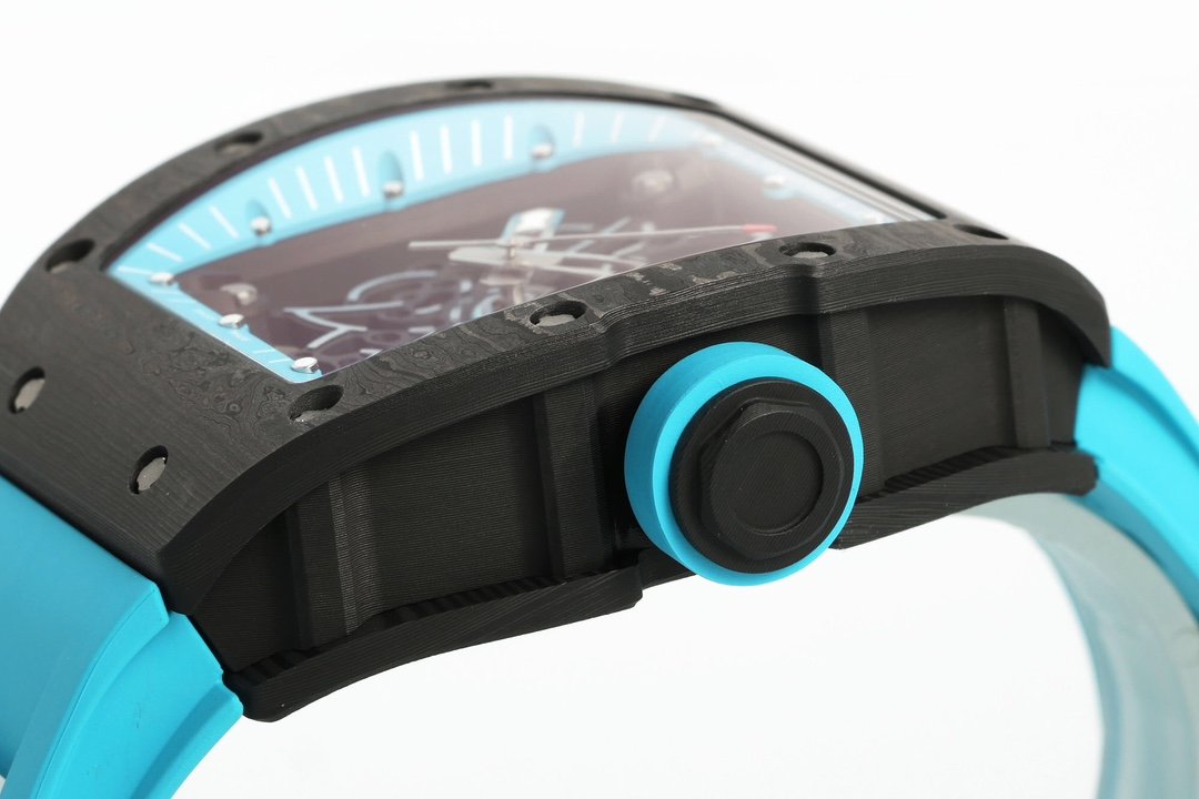 RICHARD MILLE RM055 ZF 2024 1:1 Best Edition Carbon Fiber Case turquoise cinturino