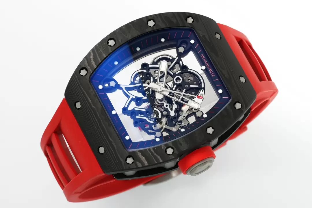 RICHARD MILLE RM055 ZF 2024 1:1 Best Edition Carbon Fiber Case Red cinturino