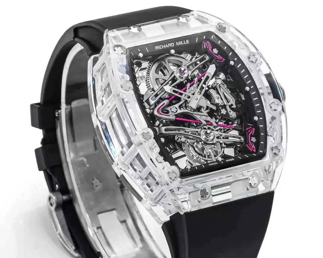 Richard Mille RM38-02 Tourbillon movimento 1:1 Best Edition RM Fabbrica Black Rubber cinturino