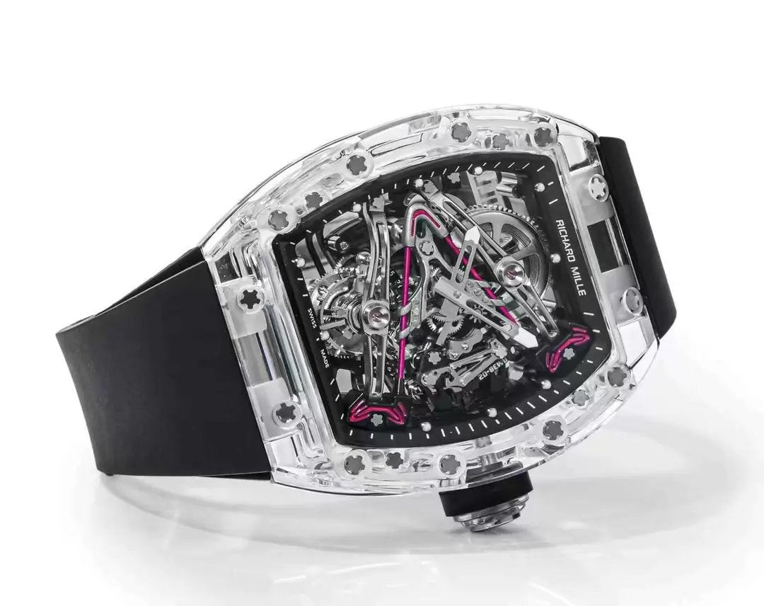 Richard Mille RM38-02 Tourbillon movimento 1:1 Best Edition RM Fabbrica Black Rubber cinturino