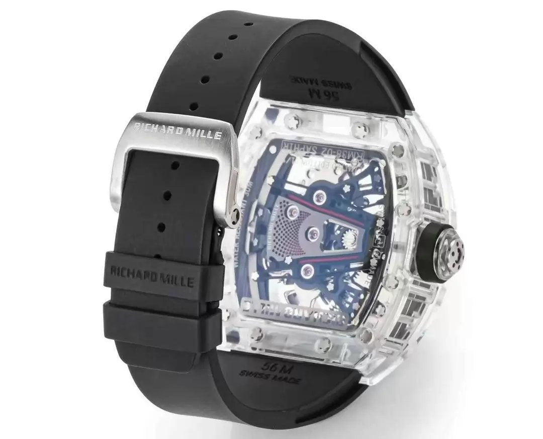 Richard Mille RM38-02 Tourbillon movimento 1:1 Best Edition RM Fabbrica Black Rubber cinturino
