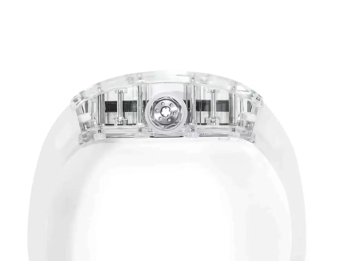 Richard Mille RM38-02 Tourbillon movimento 1:1 Best Clone RM Fabbrica Mostrador Preto Borracha cinturino