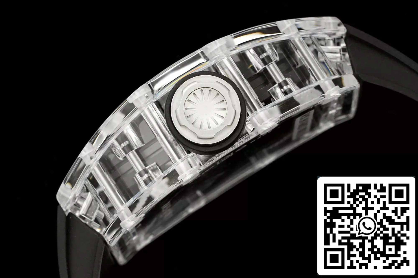 Richard Mille RM35-01 Sonic Fabbrica 1:1 Best Edition Saphire case Black Rubber cinturino