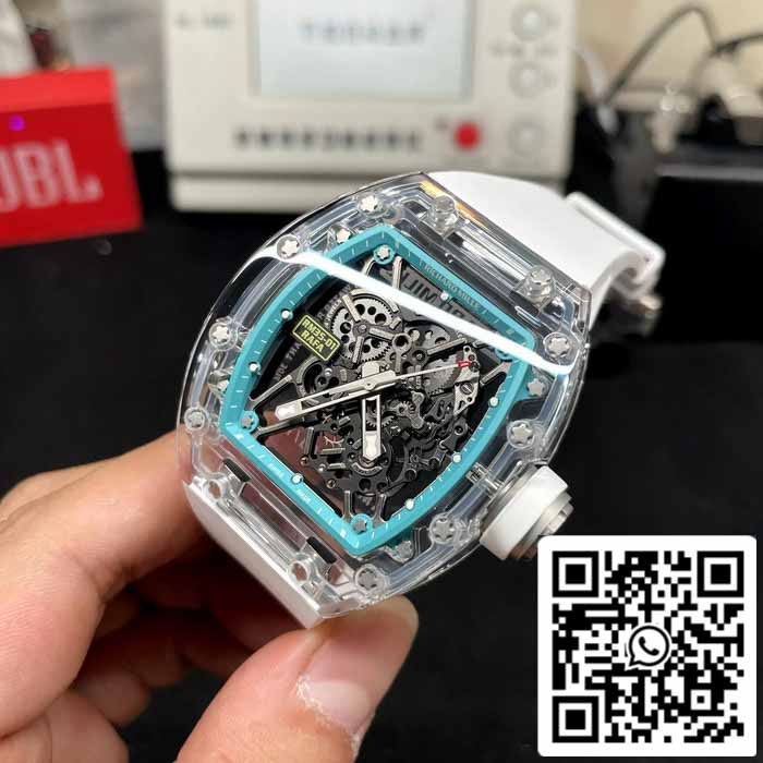 Richard Mille RM35-01 Sonic Fabbrica 1:1 Best Edition Saphire case White Rubber cinturino