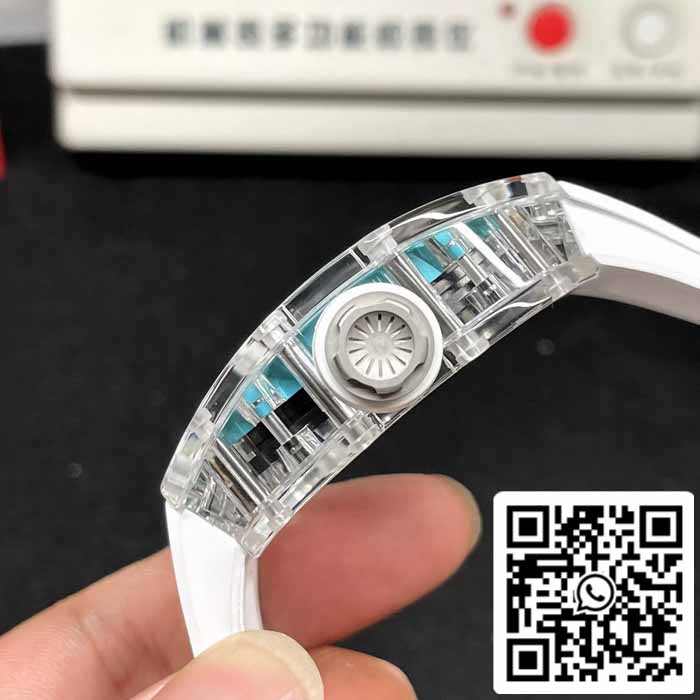 Richard Mille RM35-01 Sonic Fabbrica 1:1 Best Edition Saphire case White Rubber cinturino