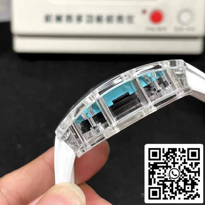 Richard Mille RM35-01 Sonic Fabbrica 1:1 Best Edition Saphire case White Rubber cinturino