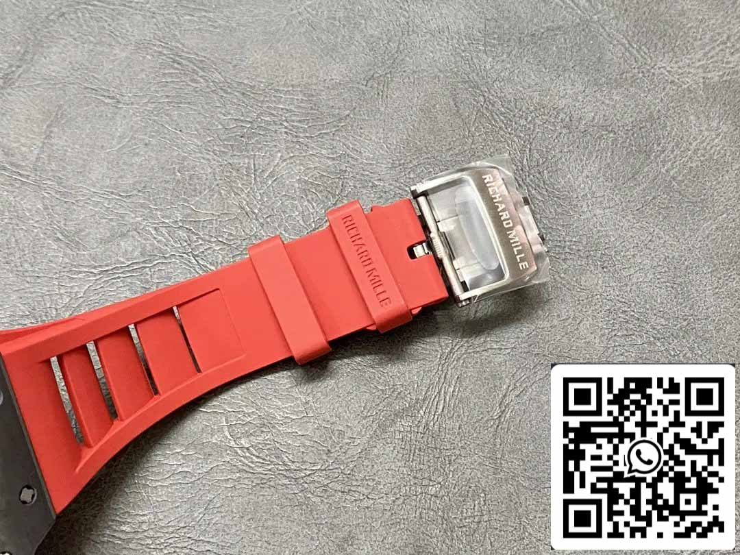 Richard Mille RM35-01 Sonic Fabbrica 1:1 Best Edition Black Carbon NTPT Red Rubber cinturino