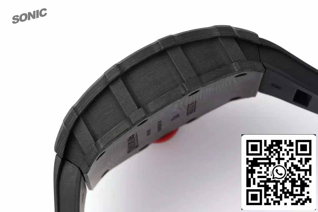 Richard Mille RM35-01 Sonic Fabbrica 1:1 Best Edition Black Carbon NTPT Black Rubber cinturino