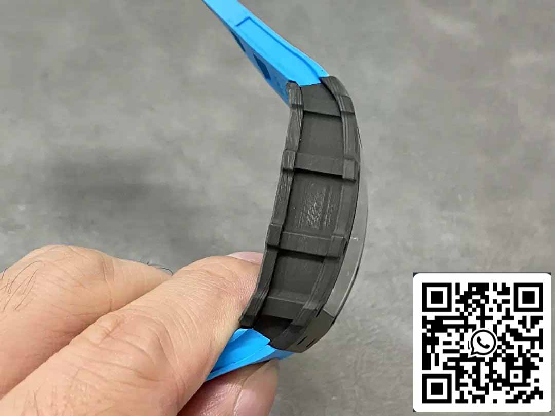 Richard Mille RM35-01 Sonic Fabbrica 1:1 Best Edition Black Carbon NTPT Blue Rubber cinturino