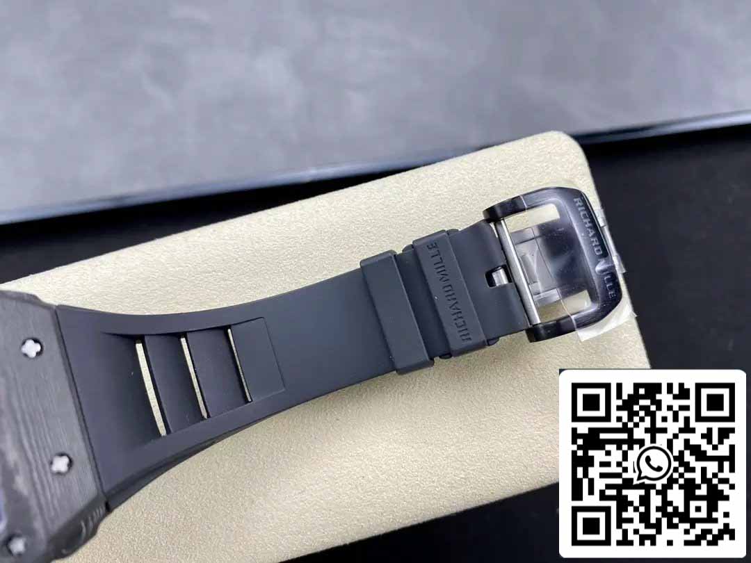 Richard Mille RM035-02 T+ Fabbrica 1:1 Best Edition Carbon Fiber Case Black Rubber cinturino