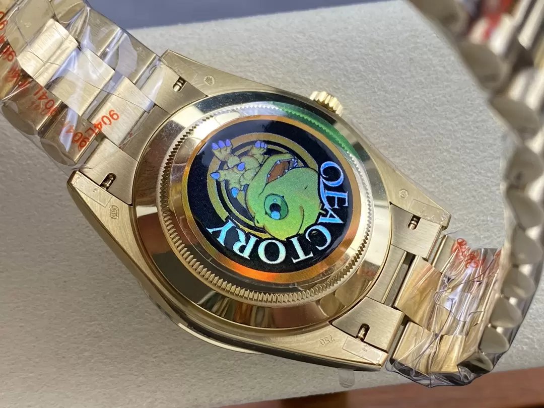 Rolex Day Date M228238 V5 40mm QF Fabbrica 1:1 Best Edition Green Dial Bezel Stone