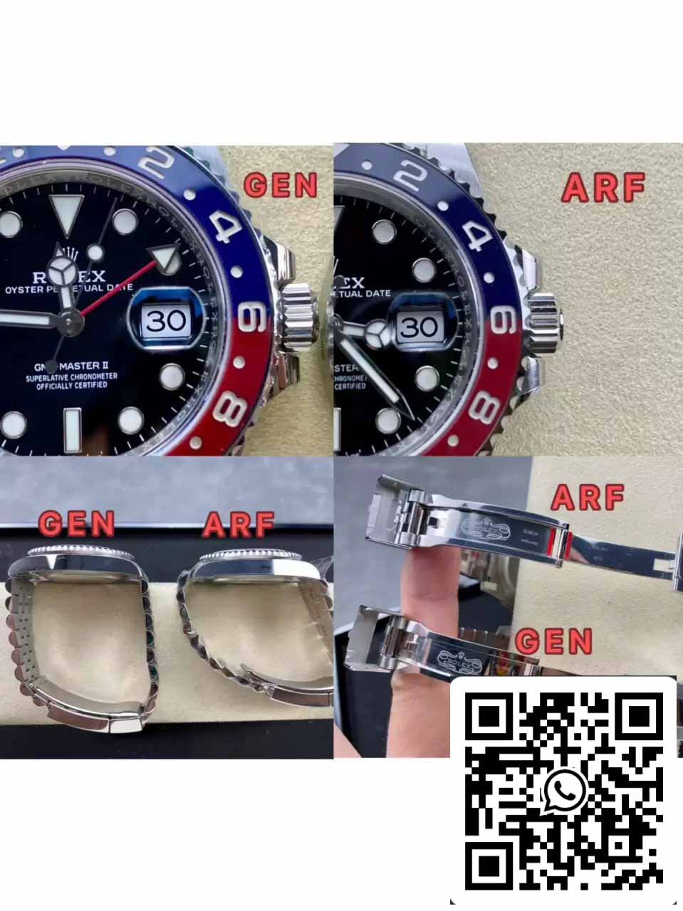 Rolex GMT Master II M126710BLRO-0001 Pepsi 1:1 edizione migliore from ARF Fabbrica V3 upgrade Jubilee cinturino
