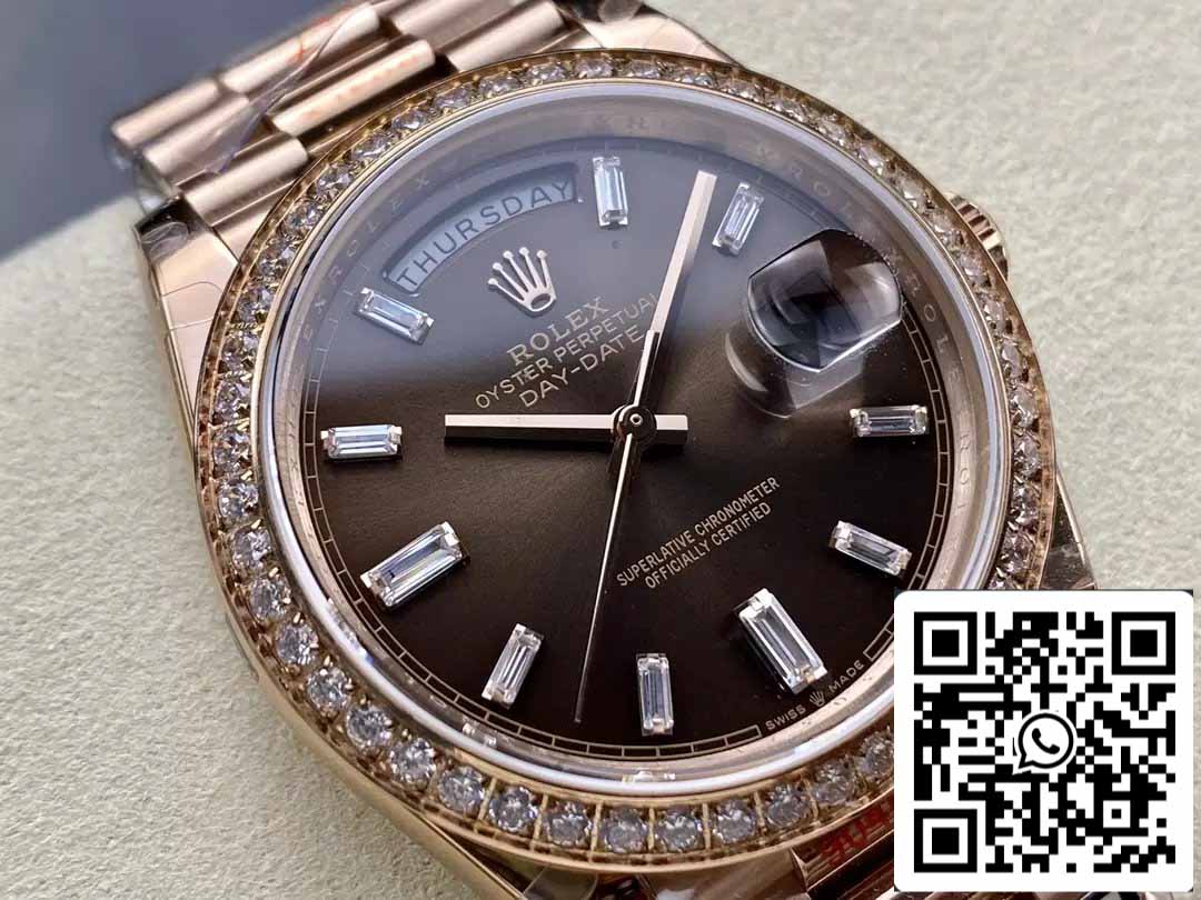 Rolex Day Date M228345RBR-0006 QF Fabbrica 1:1 edizione migliore V5 upgrade counterweight Versione