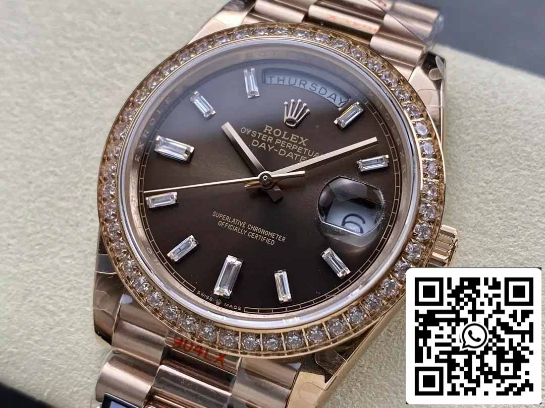 Rolex Day Date M228345RBR-0006 QF Fabbrica 1:1 edizione migliore V5 upgrade counterweight Versione