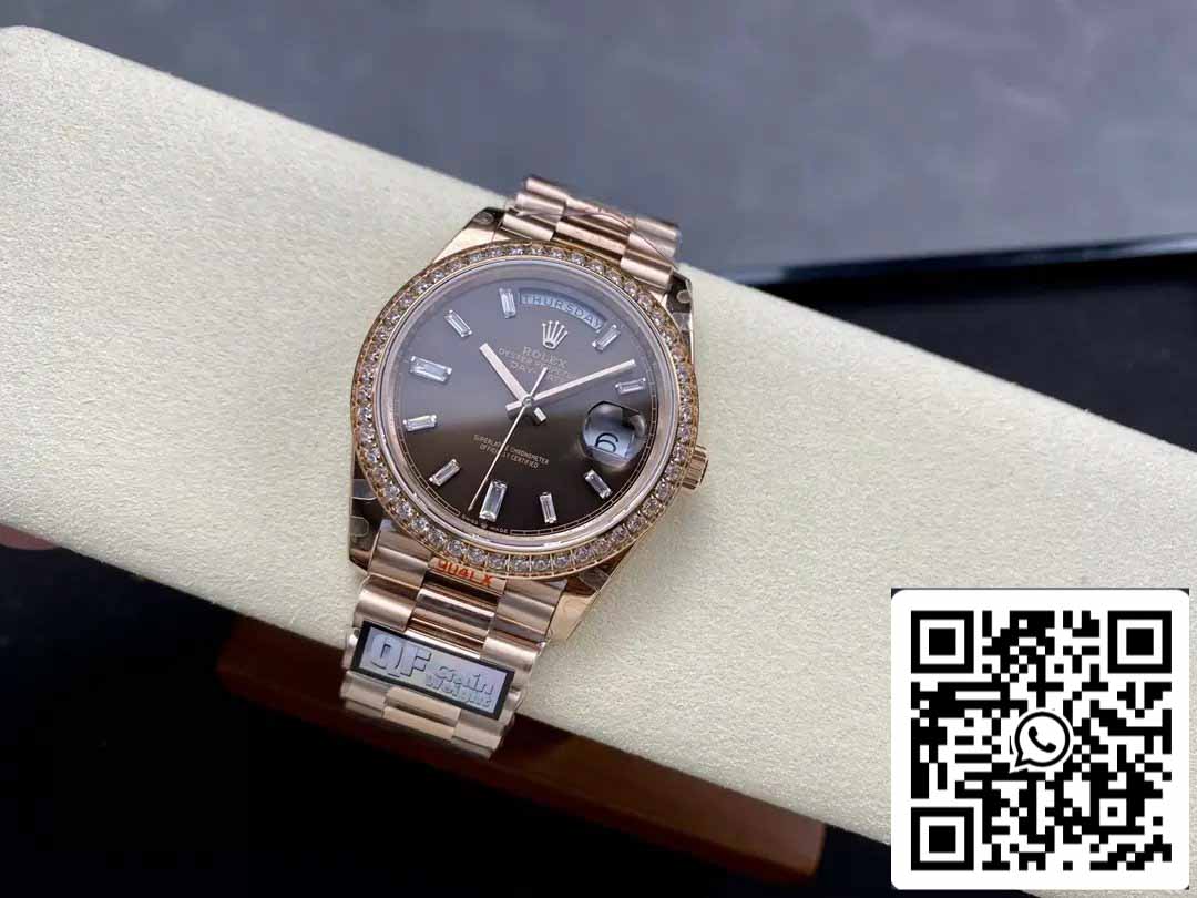 Rolex Day Date M228345RBR-0006 QF Fabbrica 1:1 edizione migliore V5 upgrade counterweight Versione