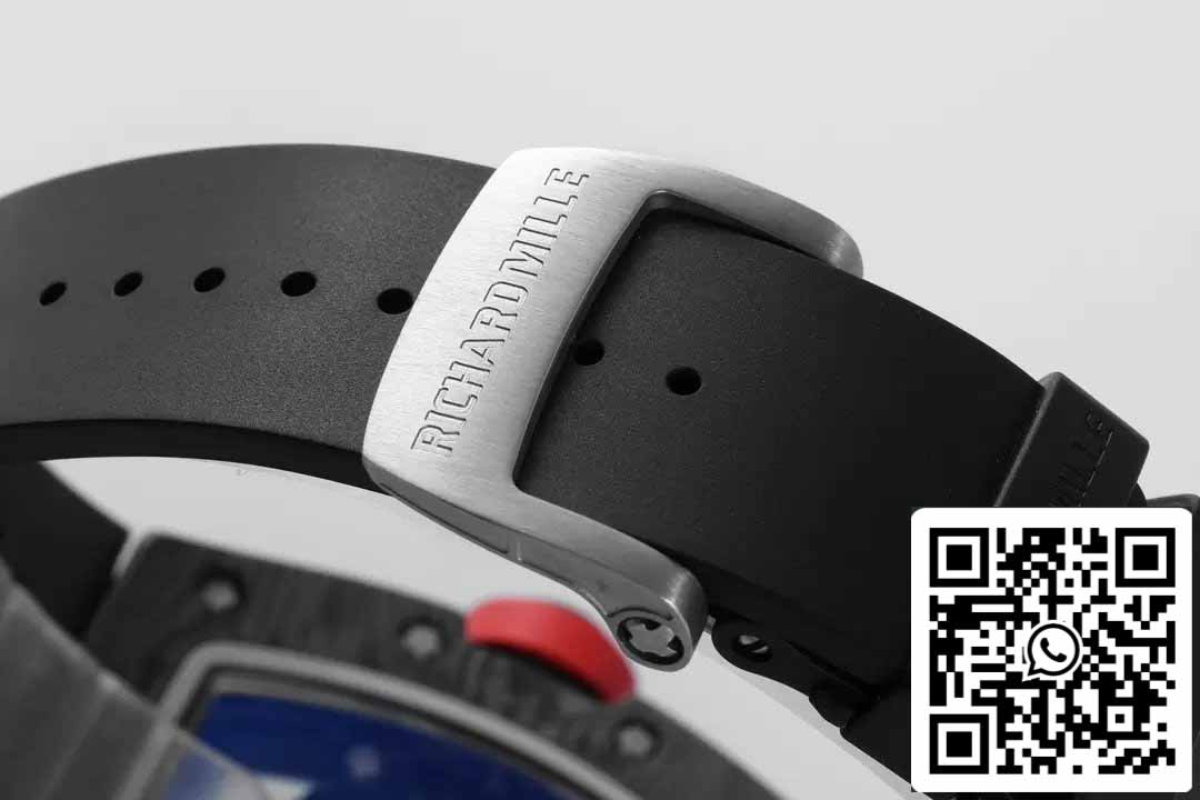 RICHARD MILLE RM055 ZF 2024 1:1 Best Edition Caja de fibra de carbono Perilla roja Cinturón negro