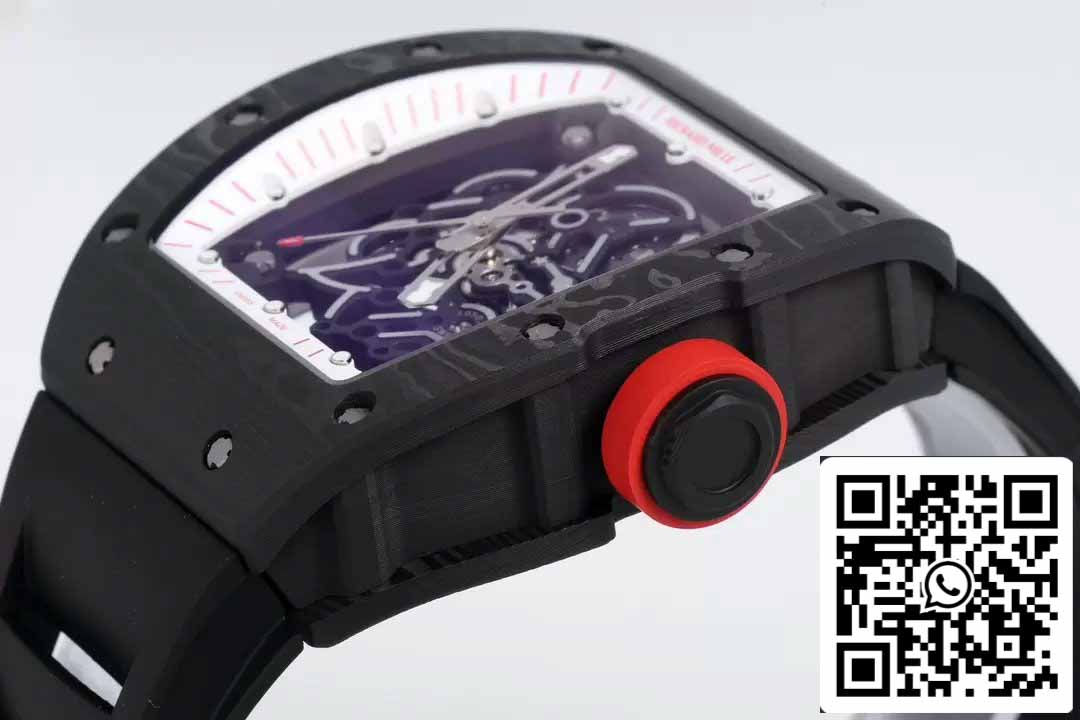 RICHARD MILLE RM055 ZF 2024 1:1 Best Edition Caja de fibra de carbono Perilla roja Cinturón negro