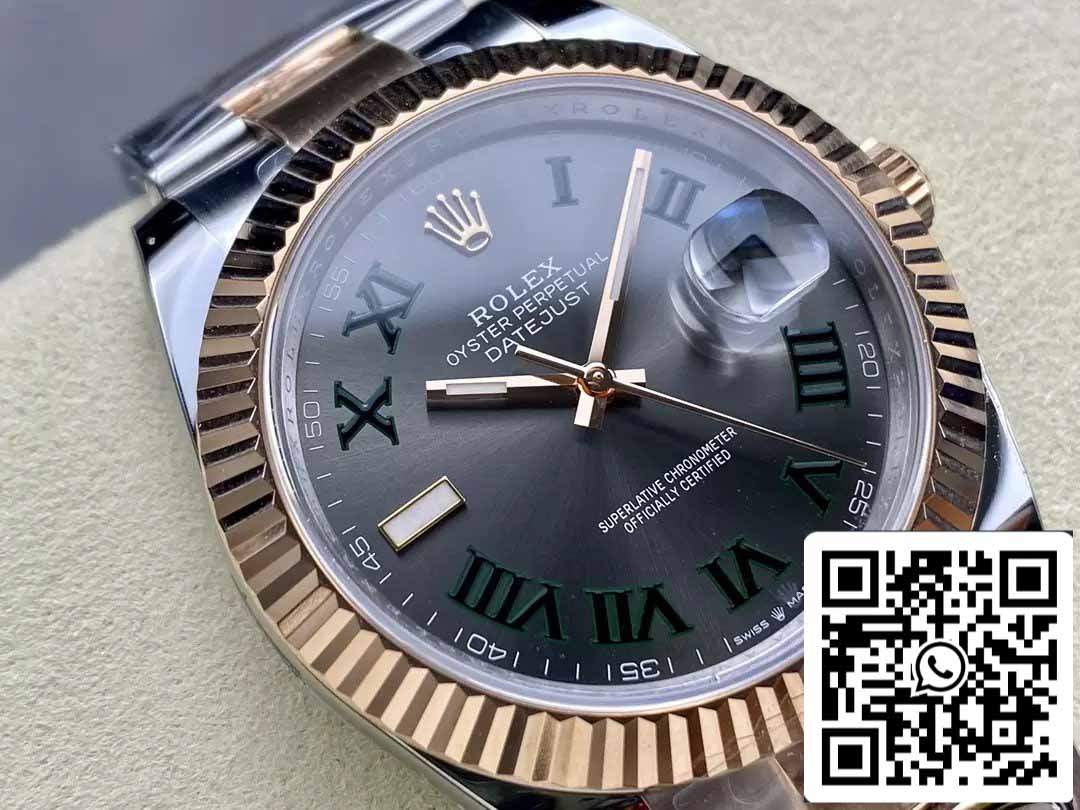 Rolex Datejust 41 126331 Wimbledon quadrante ARF Fabbrica 1:1 edizione migliore electroplated with 18k Oro