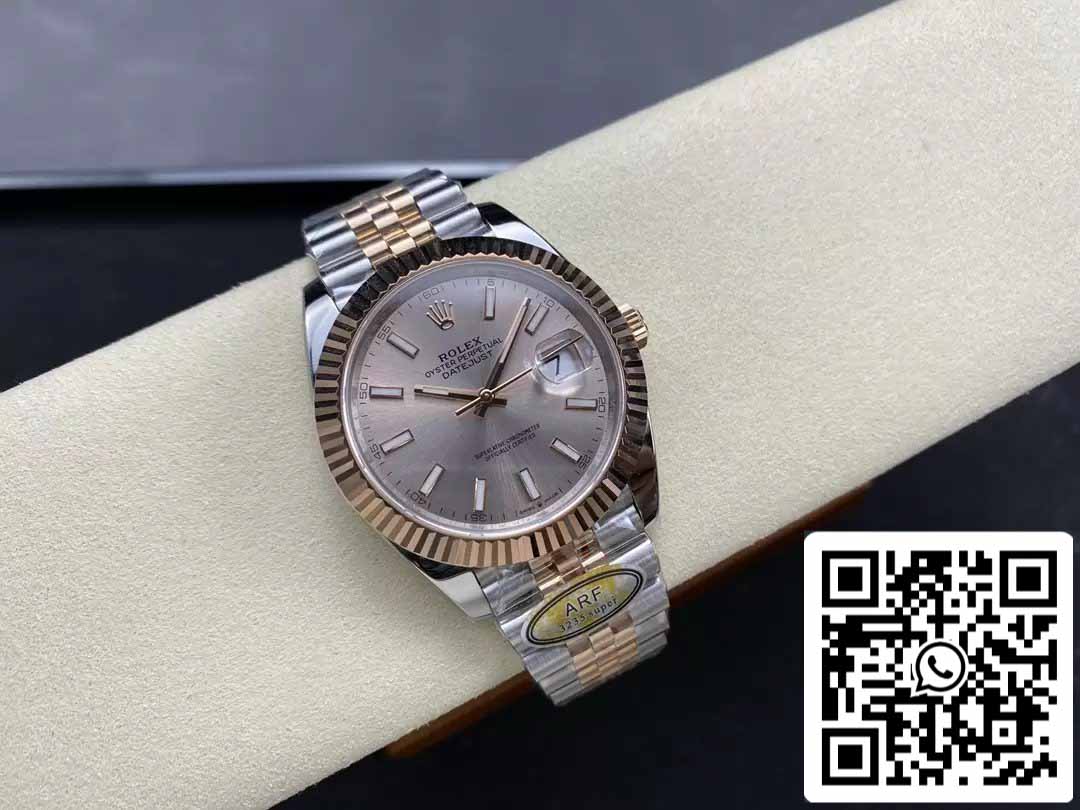 Rolex Datejust 126331-010 Jubilee cinturino ARF Fabbrica 1:1 edizione migliore electroplated with 18k Oro