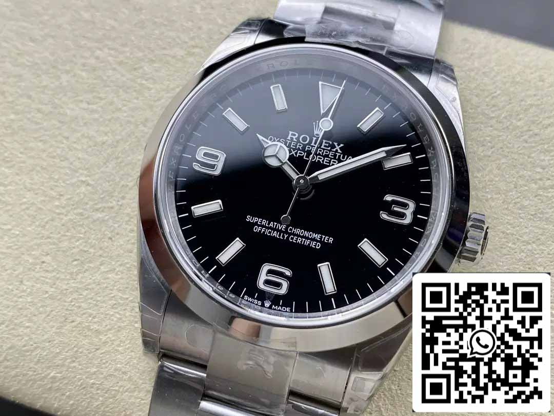 Rolex Explorer m124270-0001 36MM 1:1 edizione migliore VS Fabbrica quadrante nero Acciaio