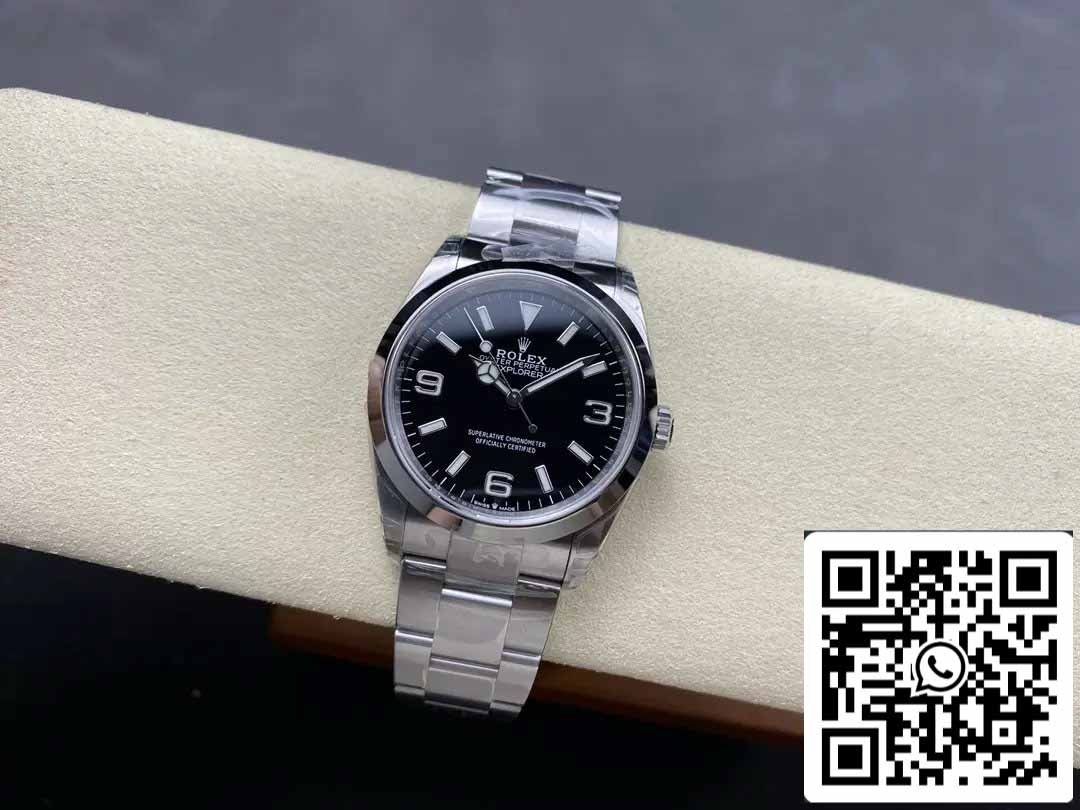 Rolex Explorer m124270-0001 36MM 1:1 edizione migliore VS Fabbrica quadrante nero Acciaio