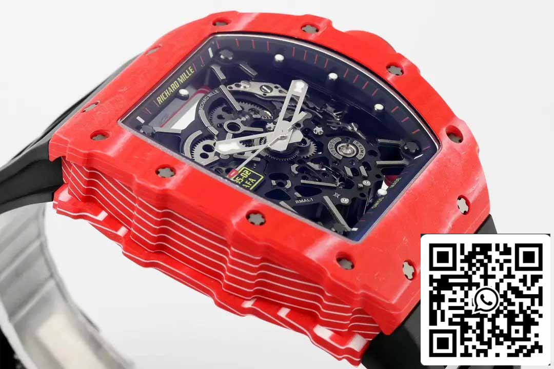 Richard Mille RM035-02 NTPT Carbon 1:1 Best Edition ZF Fabbrica Red Demon Version Black cinturino