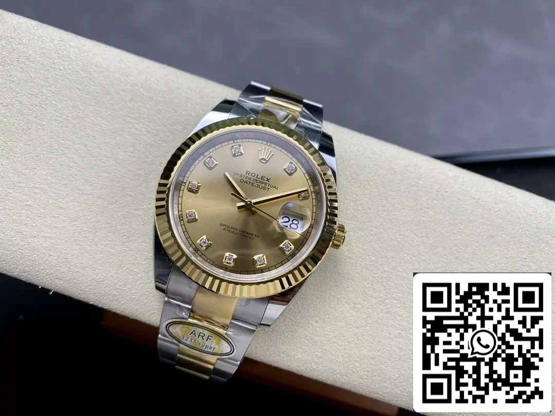 Rolex Datejust m126333-0011 Oyster cinturino ARF Fabbrica 1:1 edizione migliore electroplated with 18k Oro