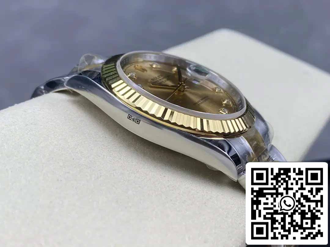 Rolex Datejust m126333-0011 Oyster cinturino ARF Fabbrica 1:1 edizione migliore electroplated with 18k Oro