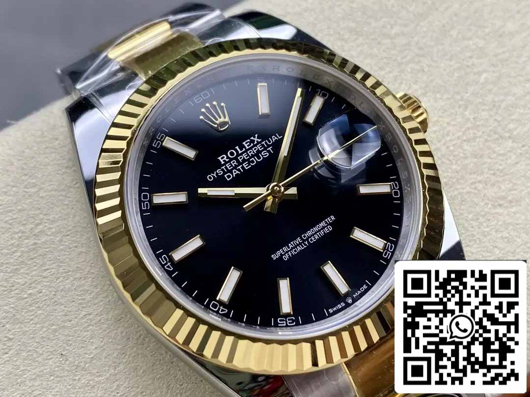 Rolex Datejust m126333-0013 Oyster cinturino ARF Fabbrica 1:1 edizione migliore electroplated with 18k Oro