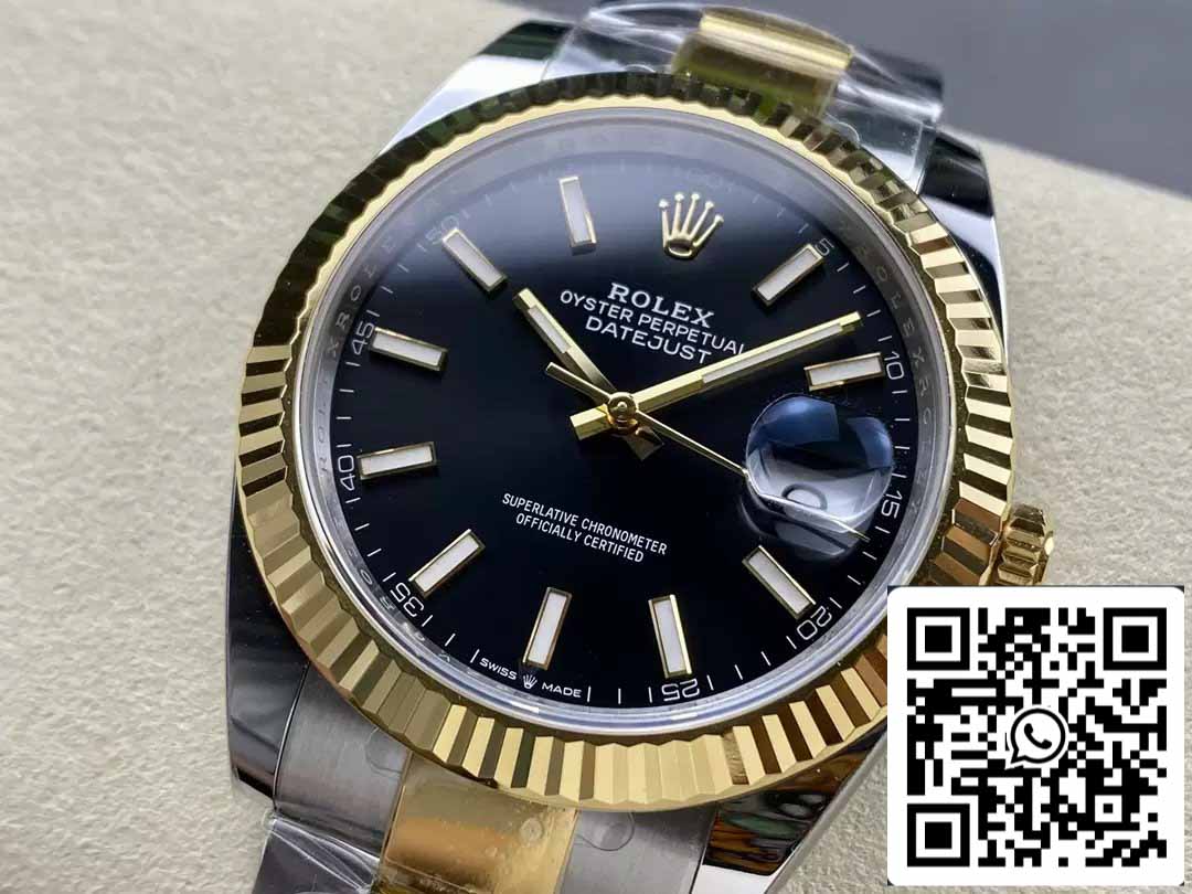 Rolex Datejust m126333-0013 Oyster cinturino ARF Fabbrica 1:1 edizione migliore electroplated with 18k Oro