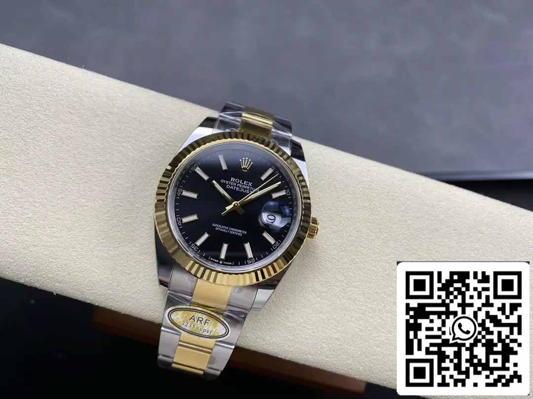 Rolex Datejust m126333-0013 Oyster cinturino ARF Fabbrica 1:1 edizione migliore electroplated with 18k Oro