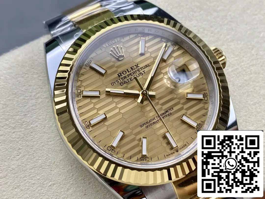 Rolex Datejust m126333-0009 Oyster cinturino ARF Fabbrica 1:1 edizione migliore electroplated with 18k Oro