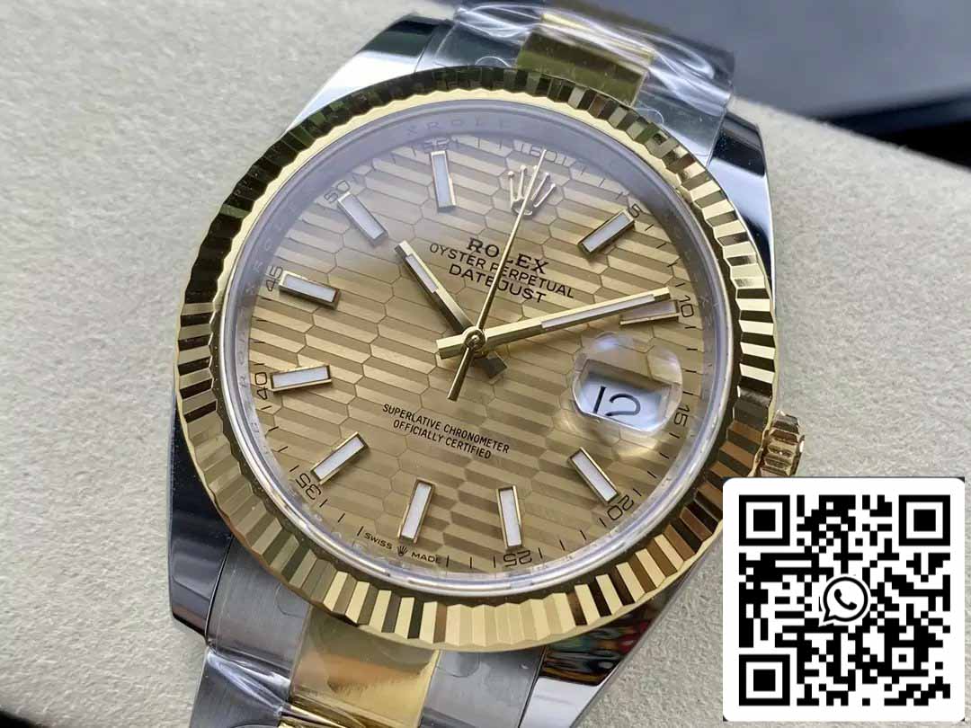 Rolex Datejust m126333-0009 Oyster cinturino ARF Fabbrica 1:1 edizione migliore electroplated with 18k Oro
