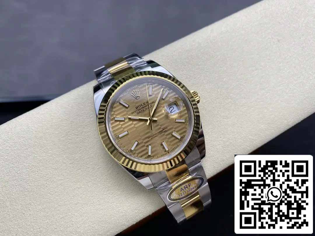 Rolex Datejust m126333-0009 Oyster cinturino ARF Fabbrica 1:1 edizione migliore electroplated with 18k Oro