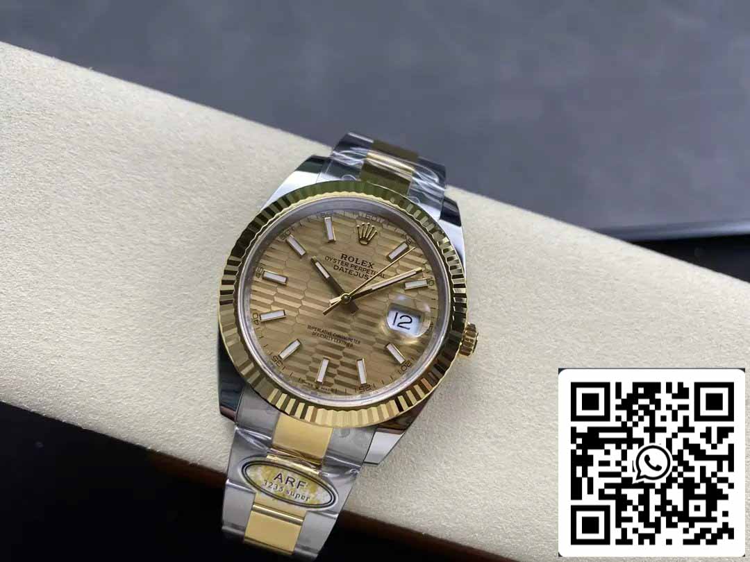 Rolex Datejust m126333-0009 Oyster cinturino ARF Fabbrica 1:1 edizione migliore electroplated with 18k Oro