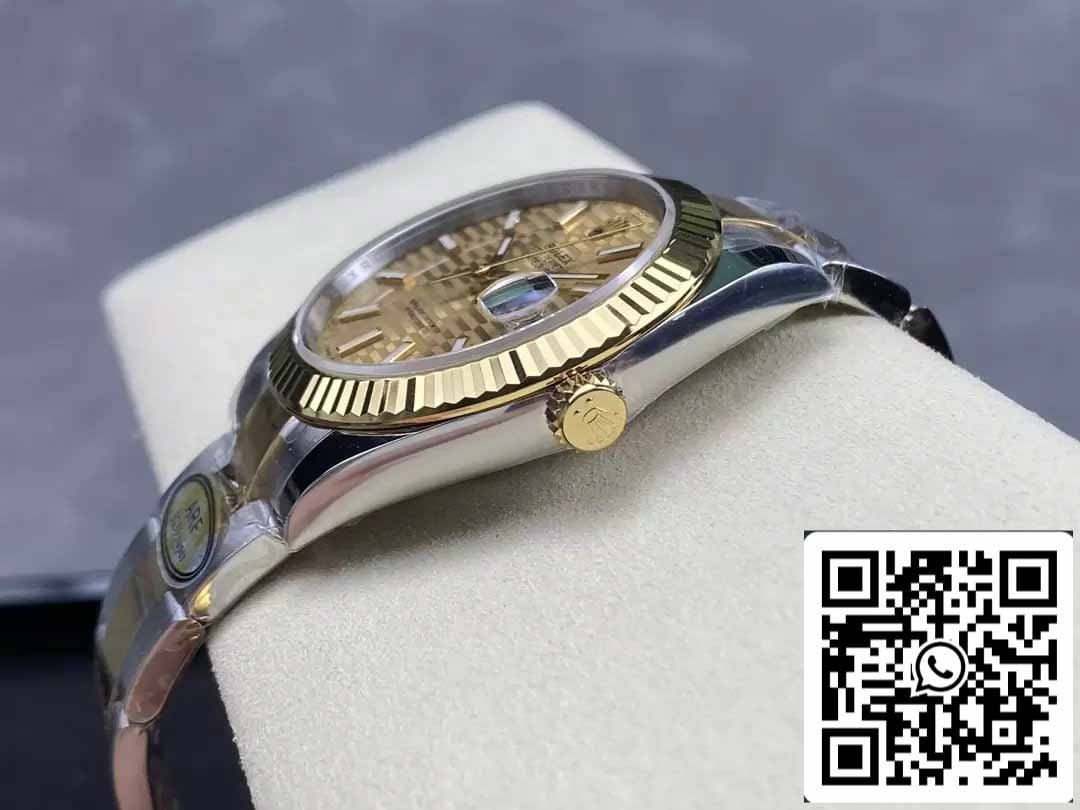 Rolex Datejust m126333-0009 Oyster cinturino ARF Fabbrica 1:1 edizione migliore electroplated with 18k Oro